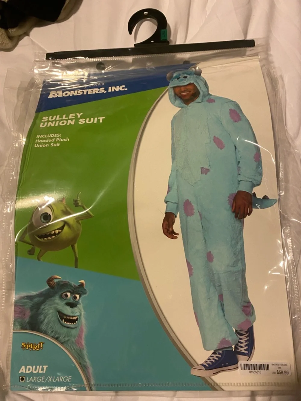 Sulley Light Blue Plush Adult Costume - Adult Large/X-Large - Picture 1 of 5
